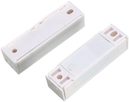 UXCELL 2PCS MC-51 Површинска монтажа жичен NC NC DORGE CONTACTOR SENSOR Alarm Magnetic Reed Switch бело