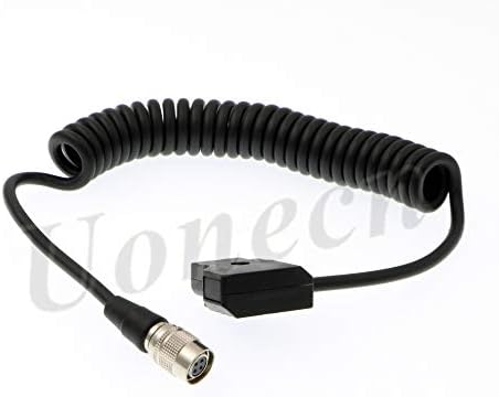Uonecn пролетен кабел за напојување за SmallHD AC7 OLED DP7 монитор Hirose 4 Pin Femaleен до Д-ТАП