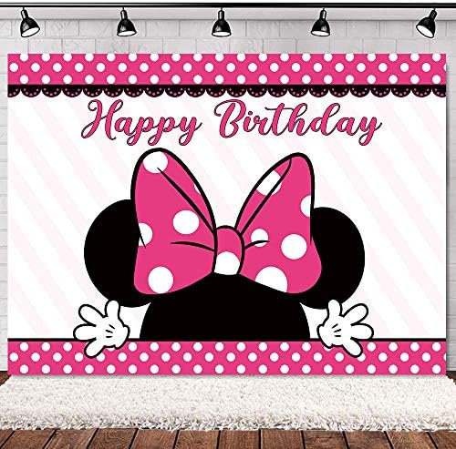 SVBright 7 x 5 ft глувци Cheers Backdrop ткаенина полиестер девојки розови куглани девојки принцеза деца туш среќен роденден