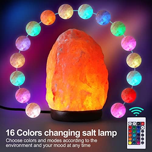Artusalt USB Himalayan Salt Lamp ноќно светло со далечински управувач во комплет сол ламба ноќ 2 пакет сет