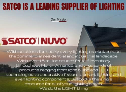 SATCO S29405 LED Par Светилка, Затемнети 6.5 Вати; PAR20 LED; 2700K; 40 степени. Агол на зракот; Средна Основа; 120 Волти За Внатрешни