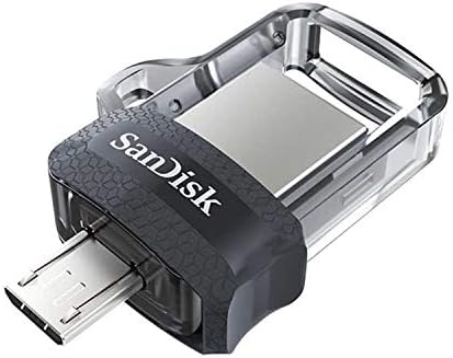 Sandisk 128gb Ултра Двоен Диск m3. 0 За Андроид Уреди и Компјутери-microUSB, USB 3.0-SDDD3-128G-G46, Црна
