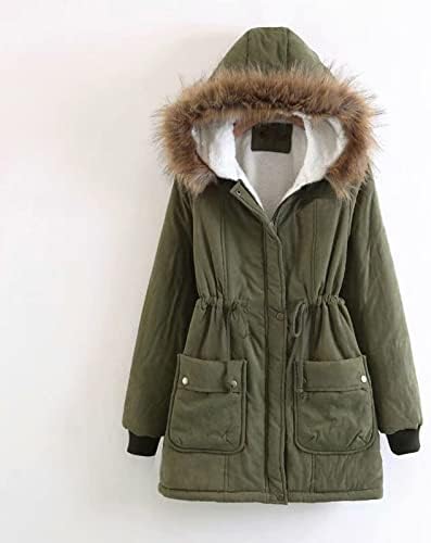 Womenените кадифен јака палто Зимско руно џебови со долги ракави со аспиратор на отворено, топла тенка јакна зимска надворешна облека палто