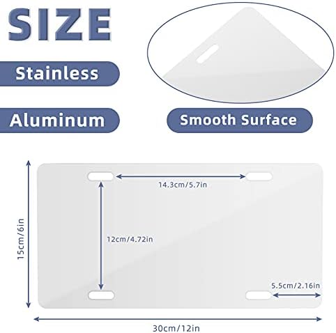 4 Парчиња На Големо Празно Метал Алуминиум Автомобилски Регистарски Таблички Ознаки Алуминиумска Регистарска Табличка Празни Места Тежок Мерач
