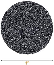 Uxcell 1-инчен диск за пескарење на кука и јамка Влажен/сув силиконски карбид 80/100/120 решетки собрани 60 компјутери
