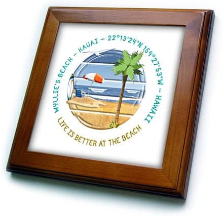 3дроза Американски Плажи-Вилис Бич, Кауаи, Семејство на Хаваи. - Врамени Плочки