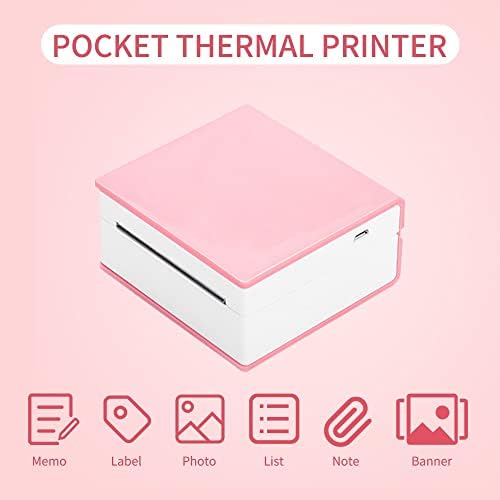 Мини преносен термички печатач BT безжичен џеб печатач 203DPI поддршка 53мм ширина на хартија повеќекратна употреба на лангулаж со