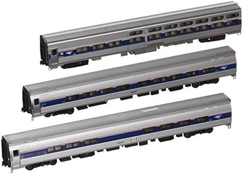 Kato USA Model Train Products Products Amfleet и ViewLiner Intercity Express Express Фаза VI сет на книжари, сет од 3 единици