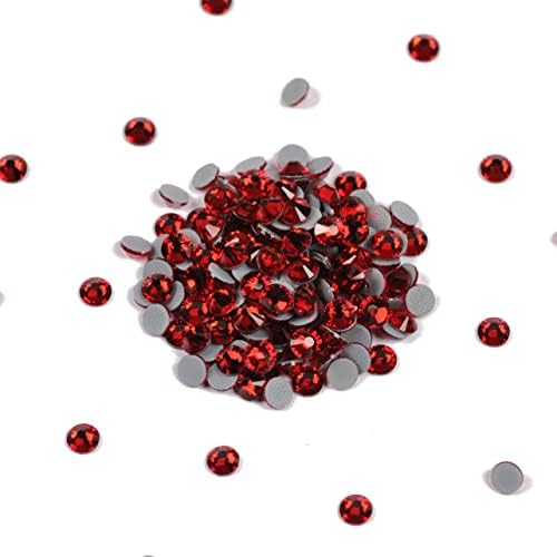 SS20 1440PCS темно црвена сијам стакло стакло Rhinestones Manicure Crystals Hotfix сјајни камења за DIY облека за украсување облека, адреса