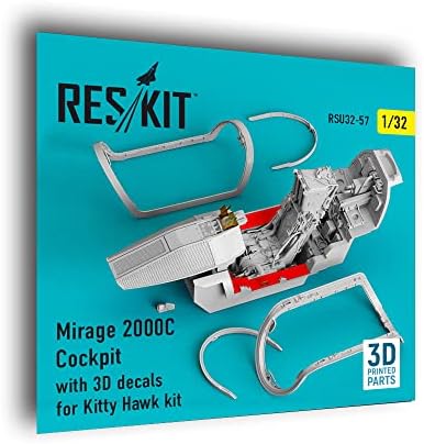 Reskit RSU32-0057 - 1/32 Mirage 2000C кокпит со 3Д декларации за комплет за Kitty Hawk