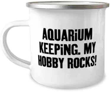 Аквариум за чување на аквариуми, чување на аквариум. Моето хоби карпи!, Убав празник 12oz кампер кригла од пријатели