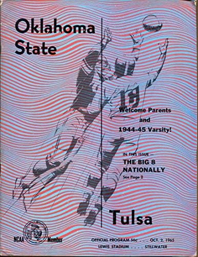 1965 година Оклахома Држава против Фудбалска програма Тулса 10/2 стадион на Луис Екс 44852 - Програми за колеџ