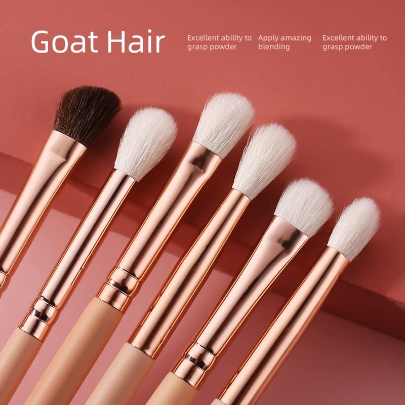 N/A 15-пакет Златна шминка за шминка розова природна коза за коса Фондација во прав руменило за очила за очила