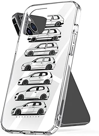 Капак на Куќиштето на телефонот Компатибилен Со Iphone Samsung Golf 12 GTI Pro Max Генерација X 7 8 Xr 11 Se 2020 13 14 Водоотпорни Додатоци За Гребење Транспарентни
