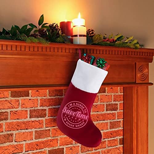 Медицинска сестра заштеди време Божиќ виси порибување симпатична санта чорап за Божиќни украси за украси за украси за украси подароци