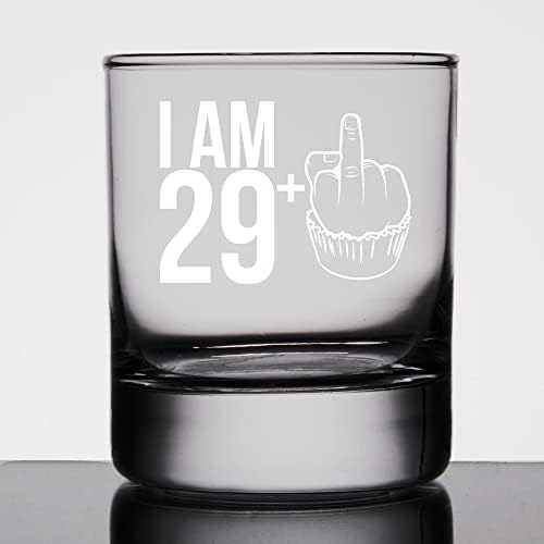 Среќен Роденден Cupcake 29+1= 30-Скоч, виски &засилувач; Бурбон Карпи Стакло - Добијте Уникатен Смешен роденденски подарок за 30-Годишен