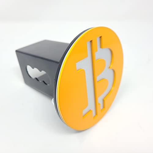 Ледин 2 приколка за приемник за челик за приемник за челик за приемник 4 x4 Bitcoin Design Plug Crypto Logo