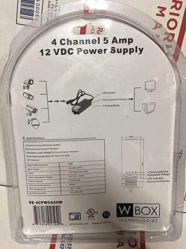 4CPW5A60W 4 Канал 5A 12VDC CCTV моќност