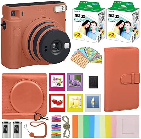 Fujifilm Instax Плоштад SQ1 Инстант Камера Теракота Портокал Со Торбичка За Носење + Фуџи Instax Филм Вредност Пакет Додатоци