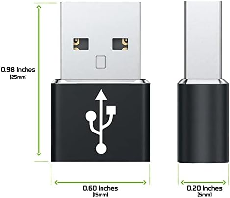 USB-C женски до USB машки брз адаптер компатибилен со вашиот Samsung Galaxy S21+ 5G за полнач, синхронизација, OTG уреди како тастатура,