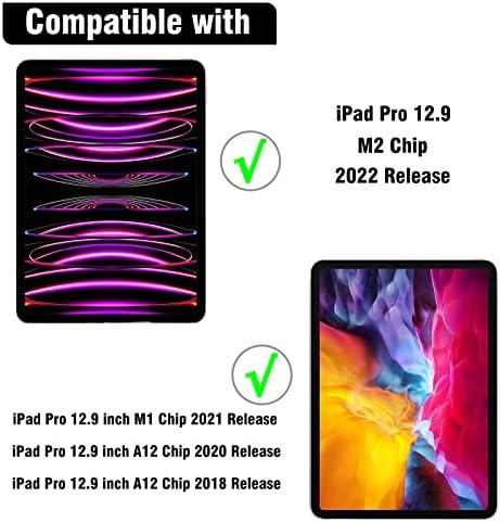 Заштитник на екранот со кален со стакло на Keanboll за iPad Pro 12.9 инчен M2 чип/iPad Pro 12.9 инчи 2022-2018 модел [без бранови] [без