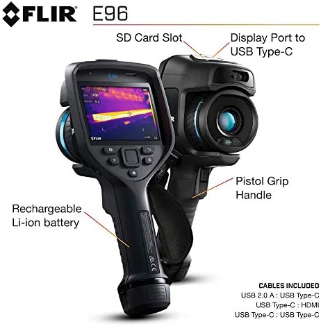 FLIR E96 Напредна камера за термичка слика со леќи од 24 °, 640x480, -20 ° C до +1500 ° C