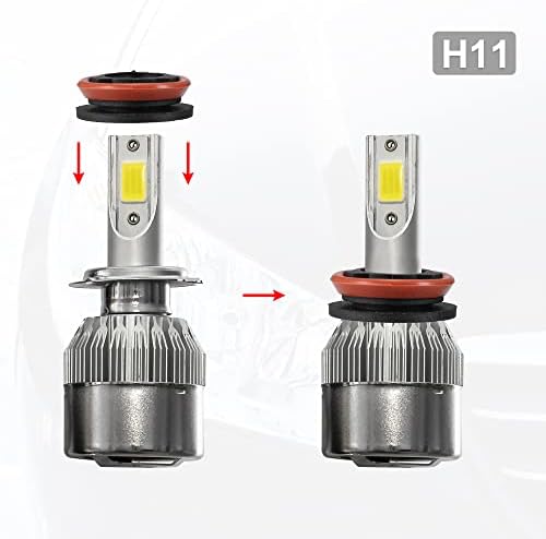 X AUTOHAUX 2pcs H11 LED Фарови Адаптер База Сијалица Приклучоци Држач Држач Универзална За Автомобил Црна