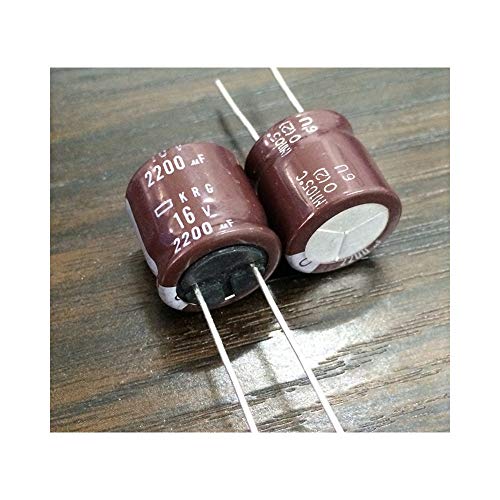 10PCS 2200UF 16V NIPPON NCC KRG SERIES 16X15MM низок профил 16V2200UF алуминиум електролитски кондензатор