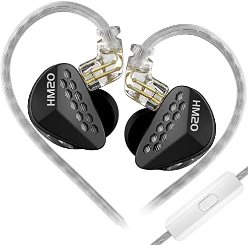 Ерџиго монитори во уво, CCA HM20 16-единици хибридни во ушни слушалки, Hifi стерео бучава изолирана спорт IEM жични ушни ушни ушни/слушалки со одвојлив кабел за музичар ауди