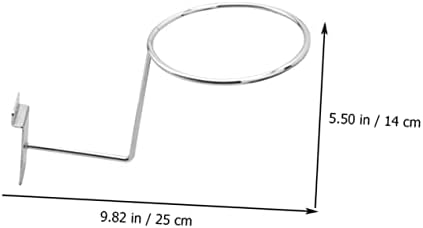 Кабилок 2 парчиња Капа Дисплеј Држач Метален Држач Куки Од Нерѓосувачки Челик Ѕид Монтирање Кошарка Обрач Метал Држач Капи Дисплеј Решетката