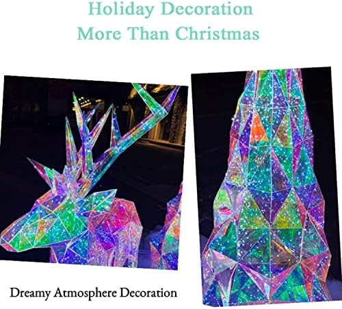 Декорации на отворено за Божиќ на Мекнус, блескав LED Божиќни елени, елка комбо, шарени Божиќни ирваси осветлена декорација на елени, за Божиќен