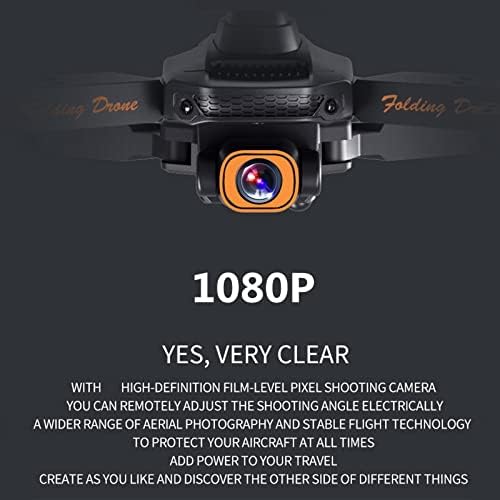 Дронот Moresec со HD камера, 1080p преклопен мини аериски дрон РЦ хеликоптер подароци за момчиња девојчиња со надморска височина