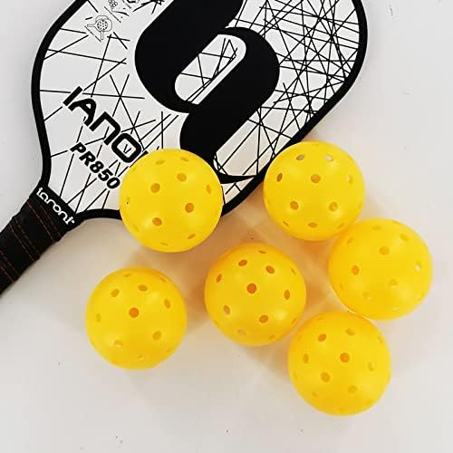 Ianoni Pickleballs Надворешно избирање топки жолти пакувања од 12 спортски тренинзи за кисела топка Професионална перфоманција