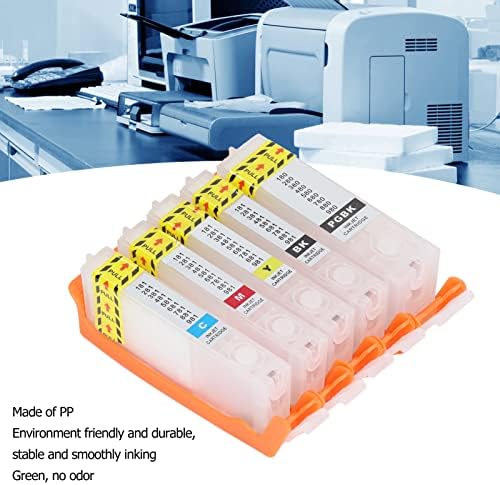 Касета со мастило од 5 парчиња мастило PGBK BK C M Y INKJET кертриџ кертриџ за кертриџ непречено работење на еднократно користење