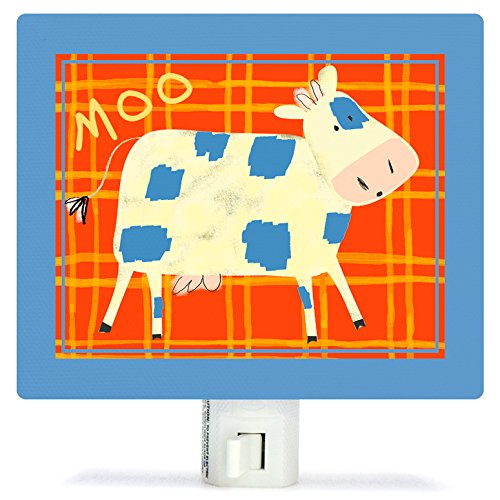 Oopsy Daisy PE3153 крава вели дека Moo Night Light, 5 x 4, сина