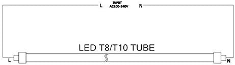 4 пакет на Duda LED T8 Clear 4 ft Tube Light Samsung 18W 1810 Lumens 2 години гаранција 6500k Daylight G13 Pins Pins