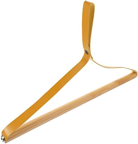 Ганазоно дрва облека закачалка дрвена палто за закачалка за закачалка природна облека за сушење решетката што не се лизгаат панталони,