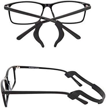 Hekeuor Sport Silicone Anti-Slip држач за очила бесплатно уво кука за очила за очила на очите, прилагодлив еластичен за возрасни, деца