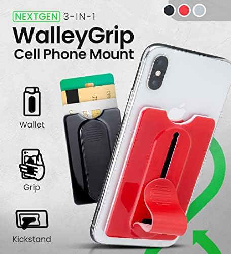 Infinacore Walleygrip 3-во-1 одвојлив мобилен телефон, држач за држач за држачи за зафат, монтирање совршено без оглед на исплатите