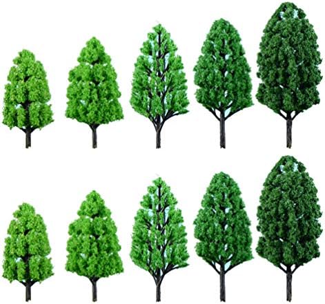 Toyandona минијатурни растенија 10 парчиња модел дрвја тренери дрвја минијатурни вештачки архитектура борови дрвја за DIY сценографија пејзаж