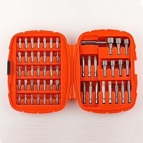 Screwdriver 54PCS 1/4 инчен шрафцигер бит постави хром ванадиум челик oocts квадрат окус битови 5-11mm возач на приклучок за навртки со