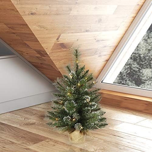 Викерман 2 'Снег врнеше мешана бор вештачка елка, чисти светла осветлени светла, сезонски затворен украсен украс со декоративна