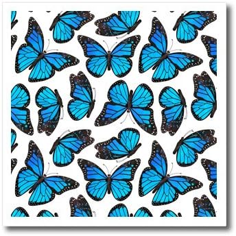 3drose ht_214548_3 Сини монарх пеперутки железо на пренесување на топлина за бел материјал, 10 x 10