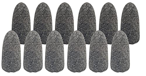 Weiler 68305 Tiger AO Type 16 Round Tround Tip Portable Cone за мелење, A24-R, 1 1/2 x 3 x 3/8-24