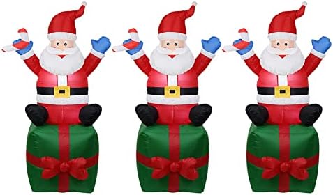 Божиќни украси на надувување на Есл, отворено Дедо Мраз со трска надувување на играчки Божиќни реквизити за забави за декорација