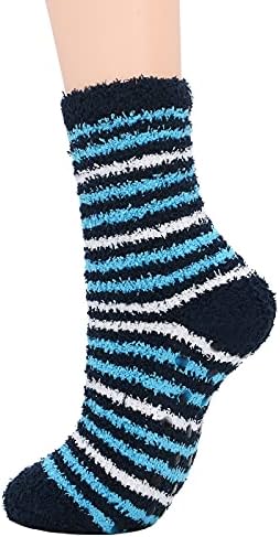 Женски атлетски чорапи топли нејасни чорапи со зафаќање на јога пилатес чорапи Божиќ пријатни чорапи зимски кадифни чорапи за возрасни