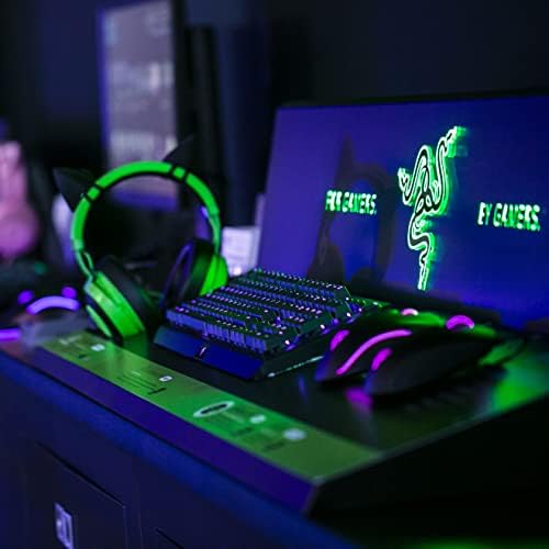 Razer Kitty Ears for Kraken слушалки: Компатибилен со Kraken 2019, Kraken TE слушалки - прилагодливи струи - градежништво отпорни на вода - кварц розова