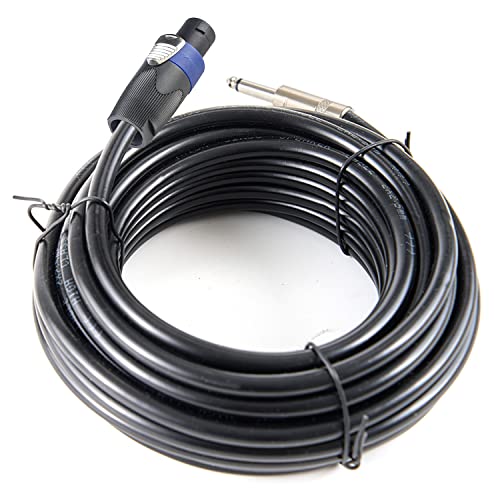 Umoki 2pcs 15 стапки 12 мерач Speakon на 1/4 инчи кабли за машки звучници - 15ft 12awg Speakon на 1/4 стерео аудио интерконективни жици