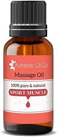 Масло за масло за масажа на спортски мускули, Месана масажа, направено со чисти есенцијални масла, вегански пријателски и без суровост,