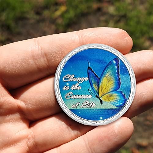 Пеперутка Трезвеност чип| Co Монети И Медалјони| Промена Е Суштината На Животот Закрепнување Трезвеност Подароци За Мажи Жени